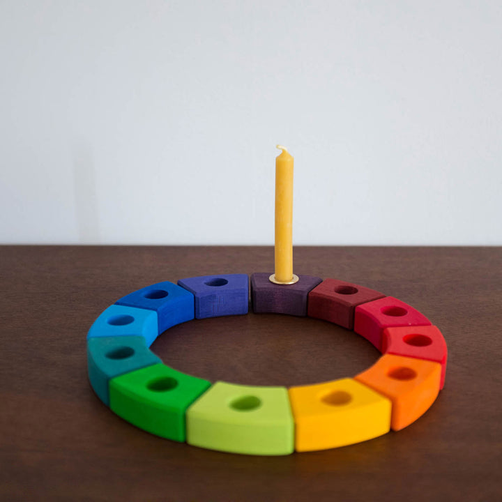 Wooden Birthday Rainbow Ring