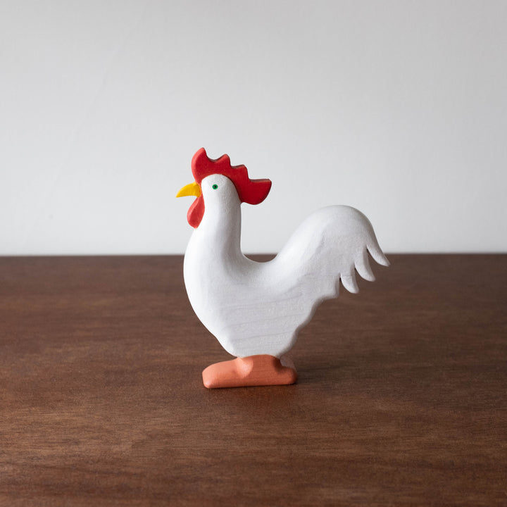 Wooden Heirloom Animal- White Rooster