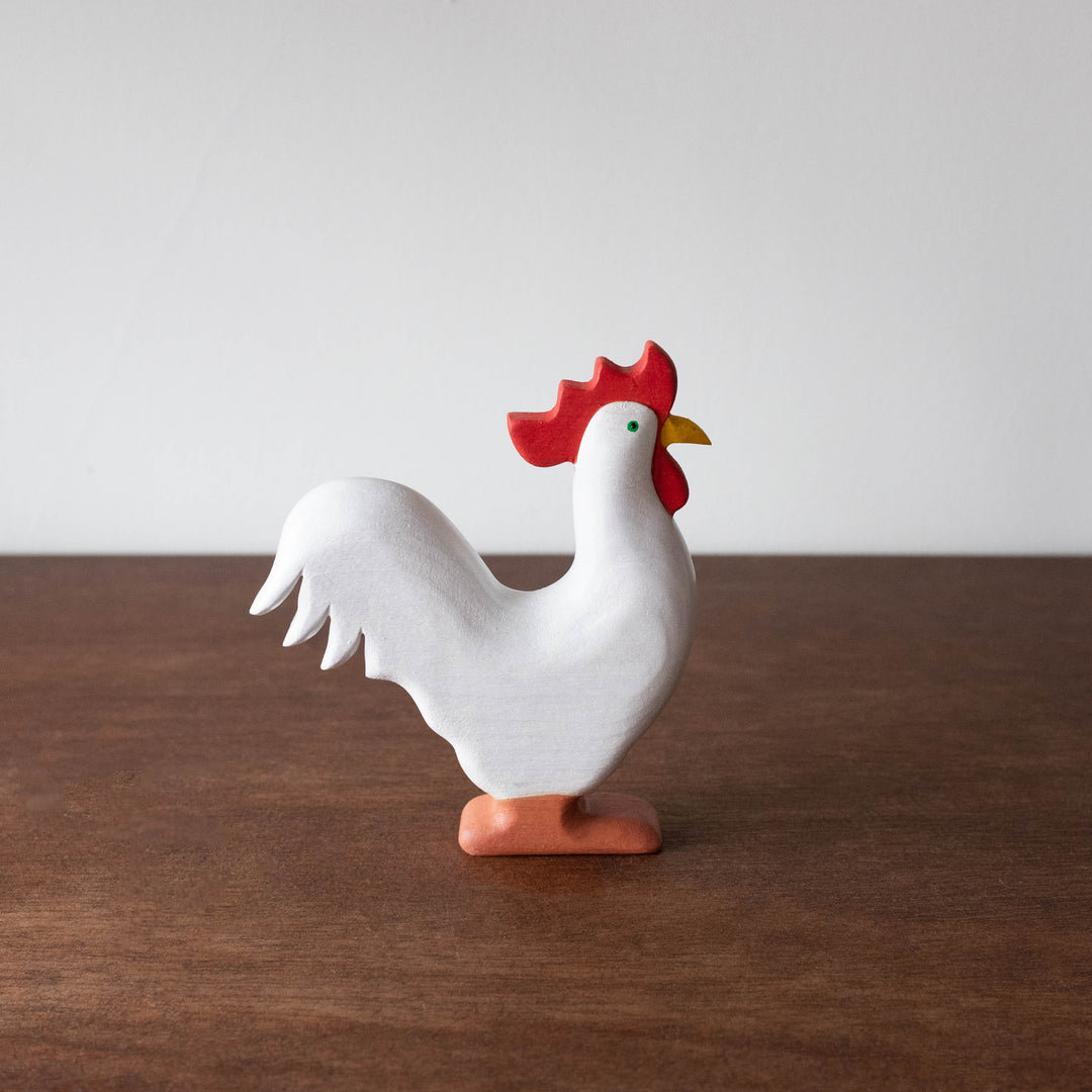 Wooden Heirloom Animal- White Rooster