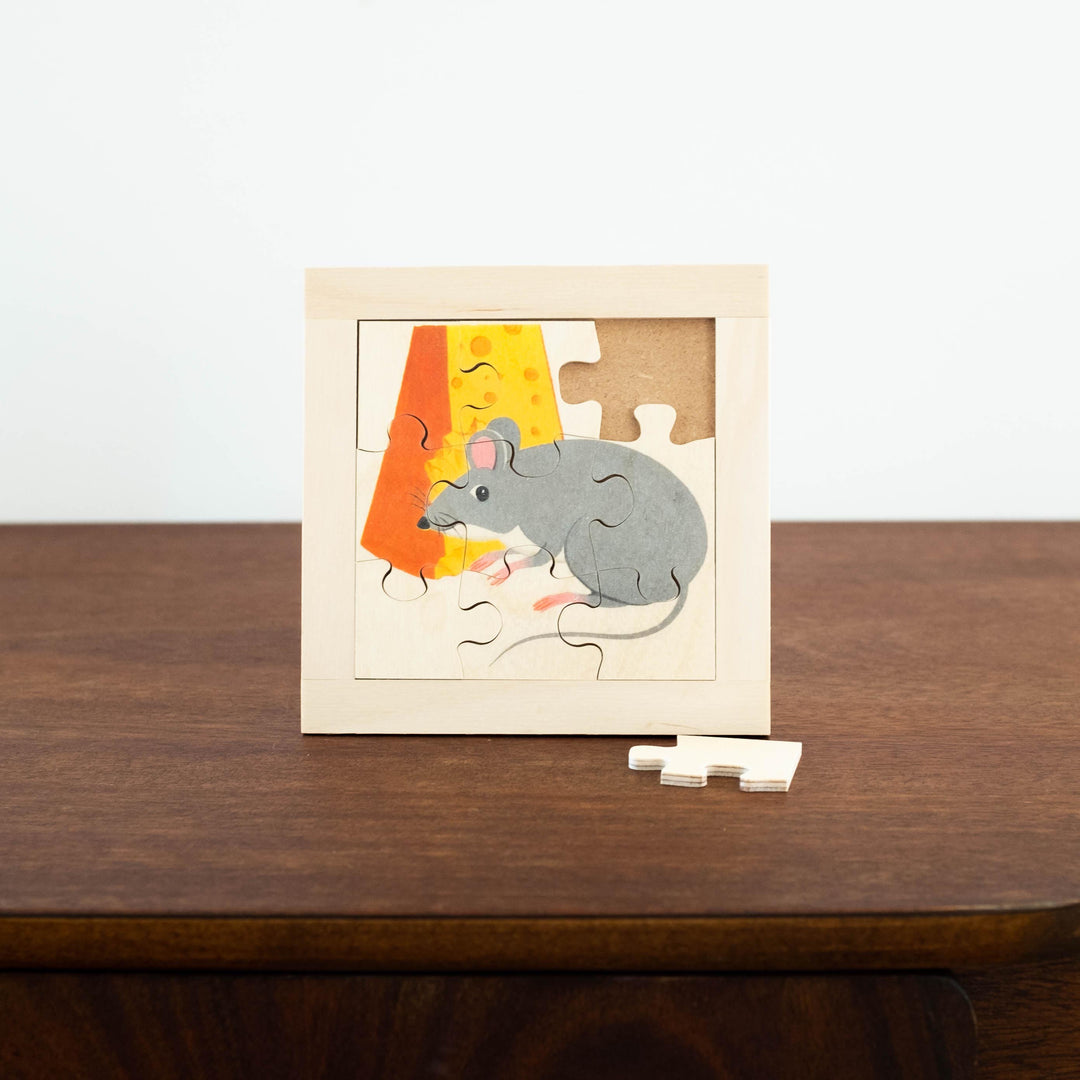 Wooden Puzzles: Mouse with Cheese