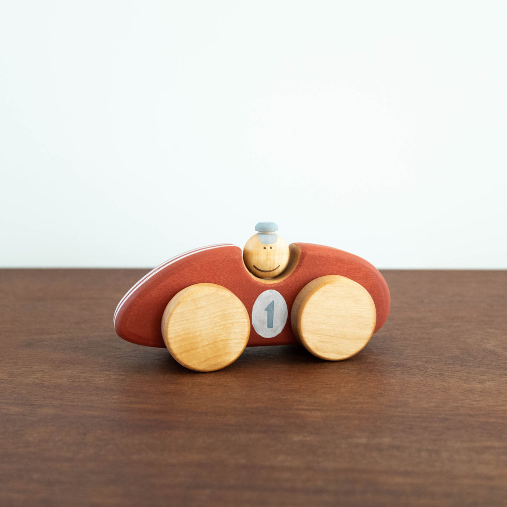 Wooden Race Car Toy- Red