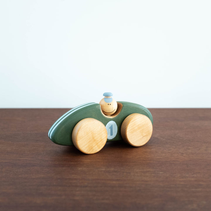 Wooden Race Car Toy- Green