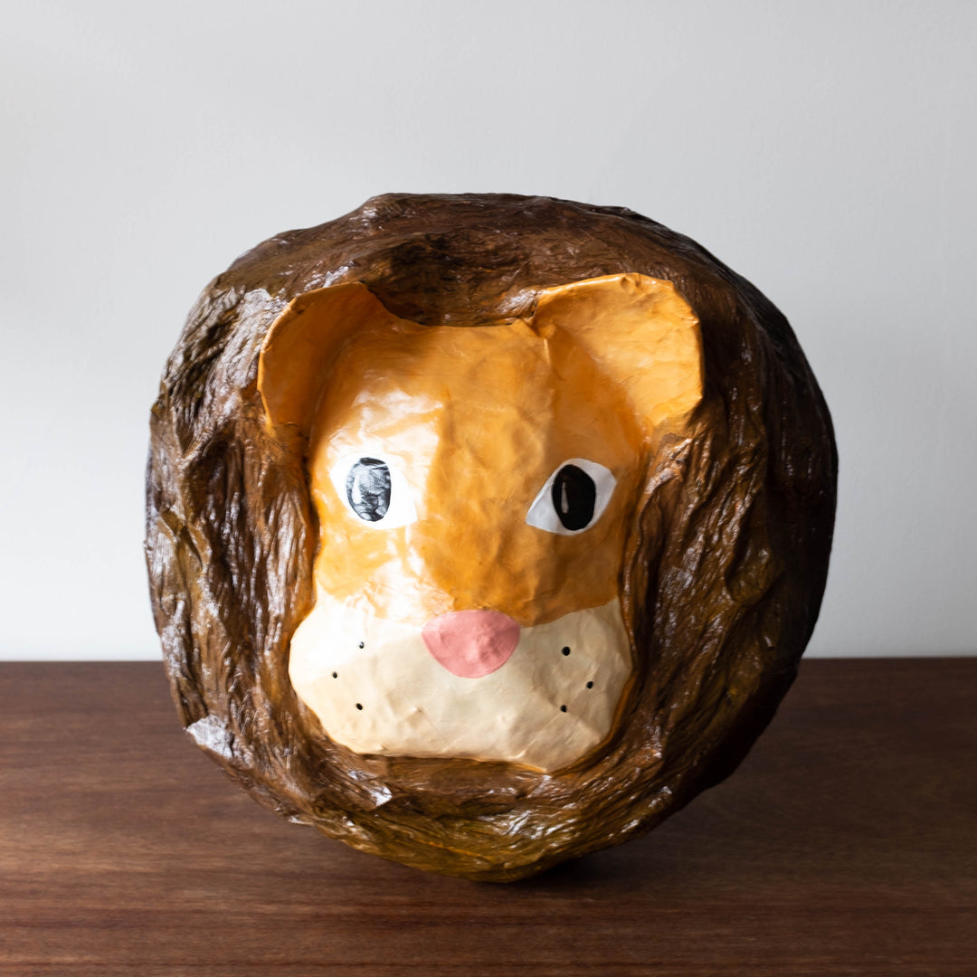 NEW Paper Mache Animal Head- Lion