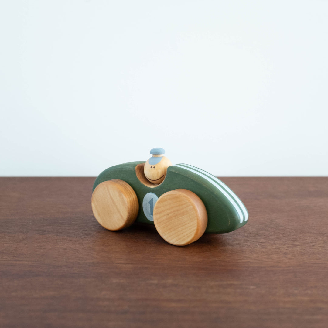 Wooden Race Car Toy- Green