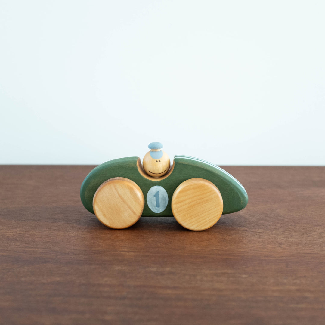 Wooden Race Car Toy- Green