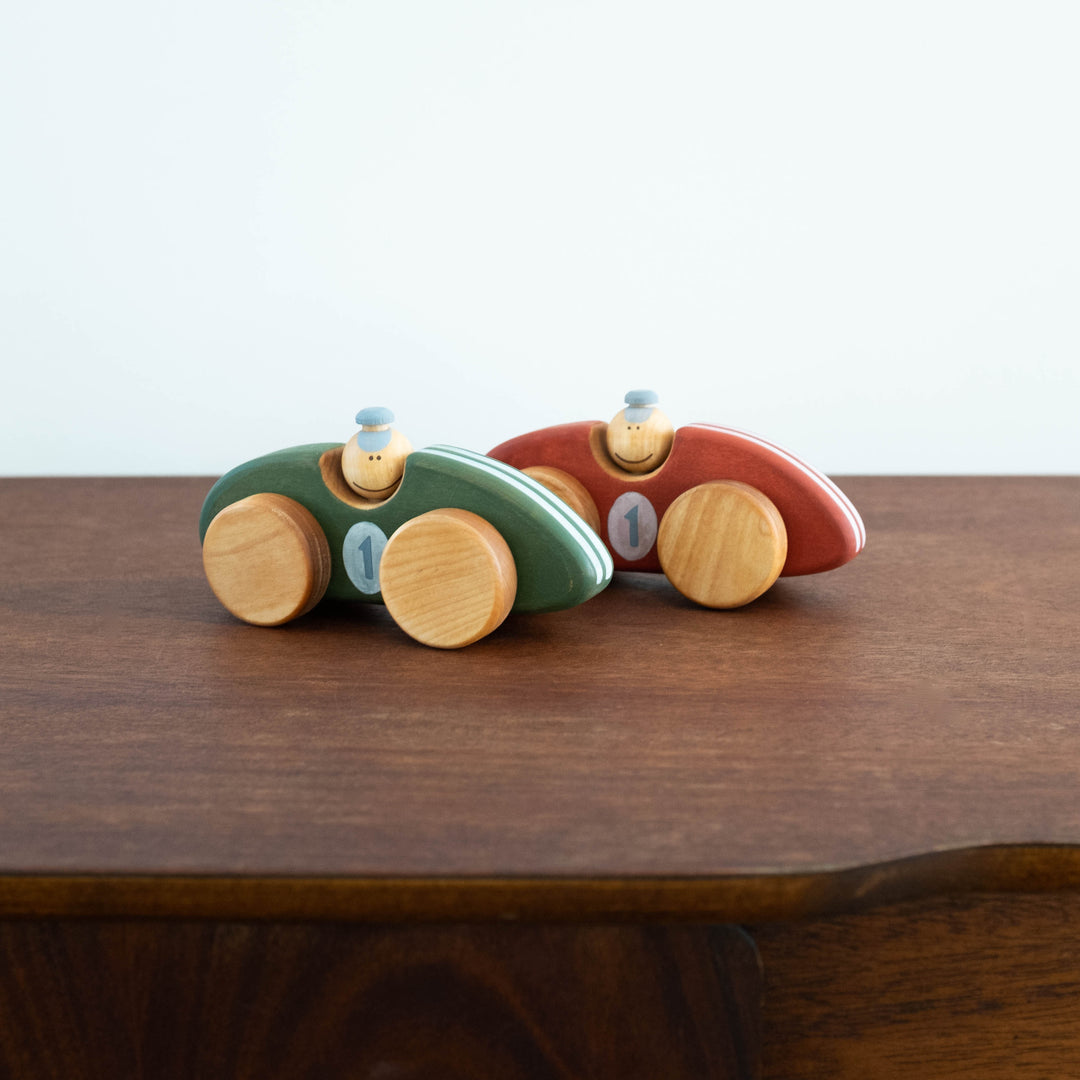 Wooden Race Car Toy- Green