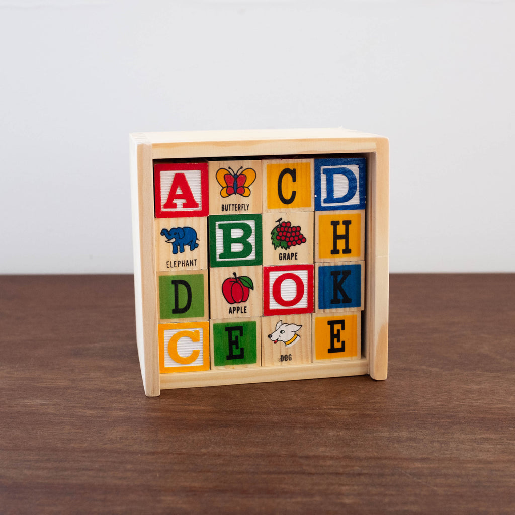 Alphabet Filing Block Classic Wooden Alphabet Blocks