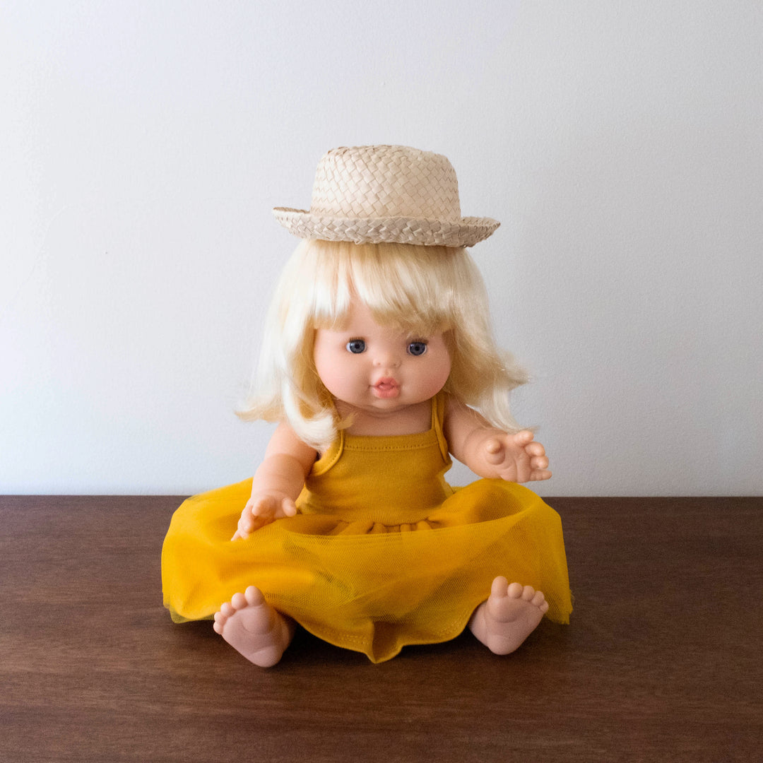 French Baby Doll Accessories: Rattan Hats