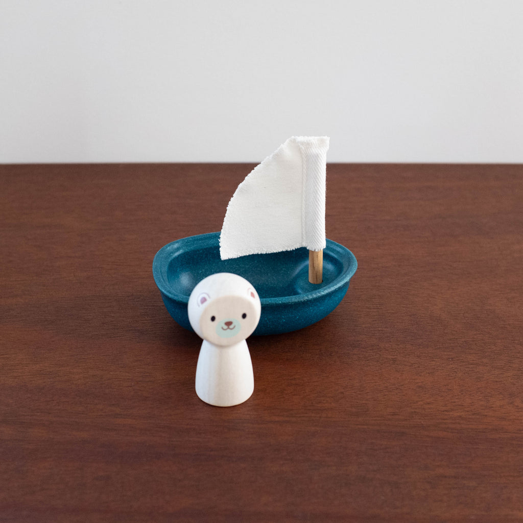 Sailing Boat with Polar Bear Toy