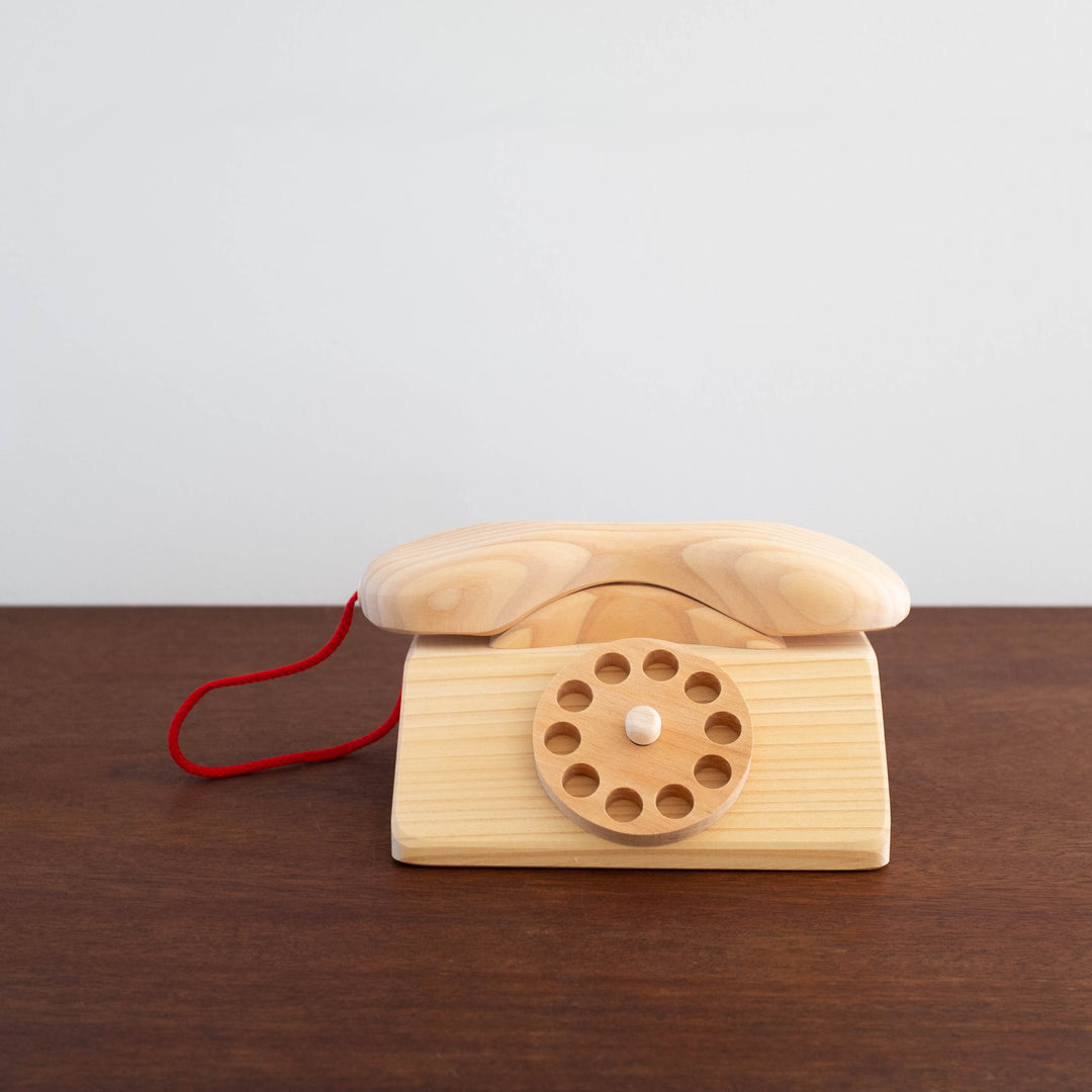 Wooden Telephone Toy- No Bell