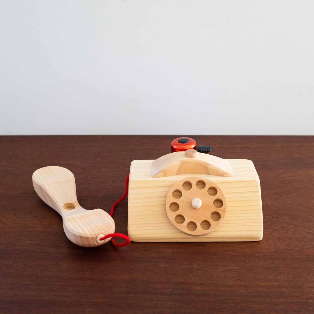 Wooden Telephone Toy- No Bell