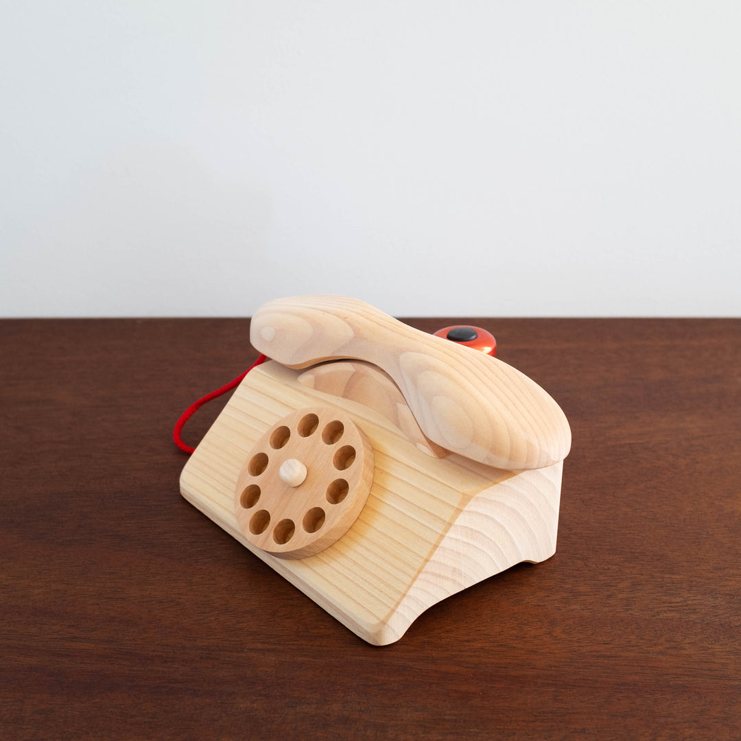 Wooden Telephone Toy- No Bell