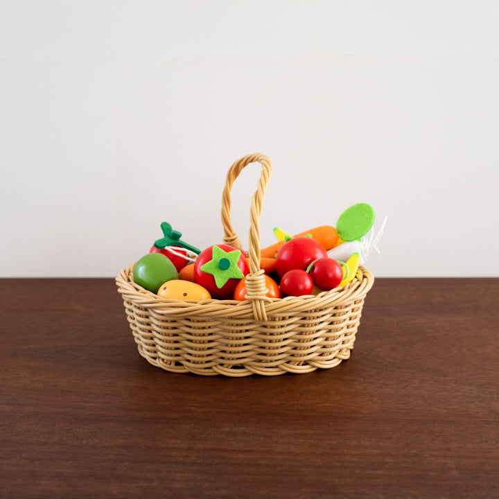 NEW Wooden Fruits and Vegetables Basket - 24 pcs