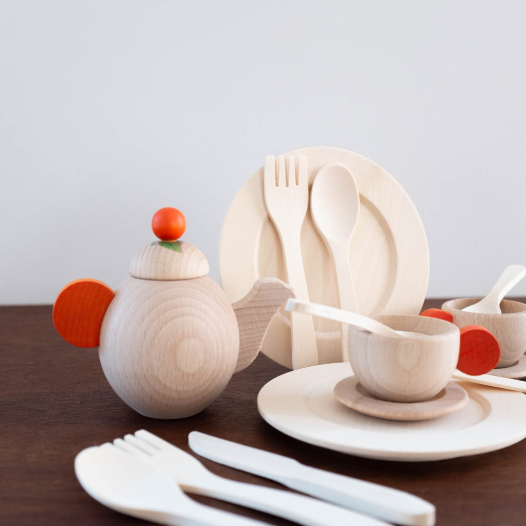 Natural German Wooden Tableware Set