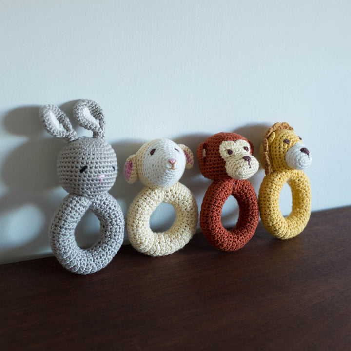 Lamb Organic Crochet Rattle Toy