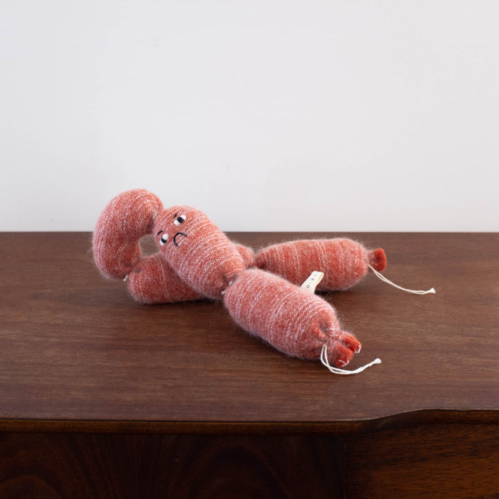 NEW Charcuterie "Sad Sausage"  Plush Lambswool and Mohair Doll