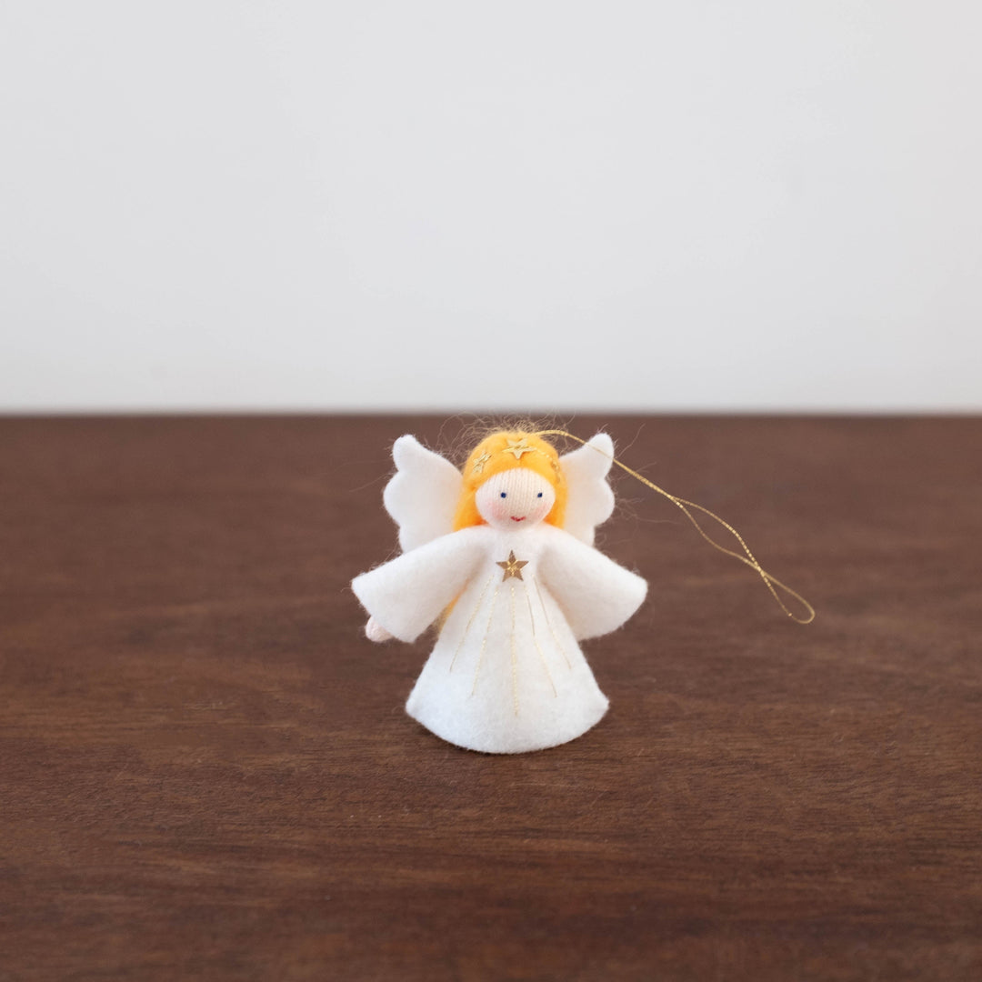 Wool Felt:  Fairy Little Angel Blonde with Star