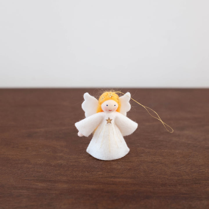 Wool Felt:  Fairy Little Angel Blonde with Star