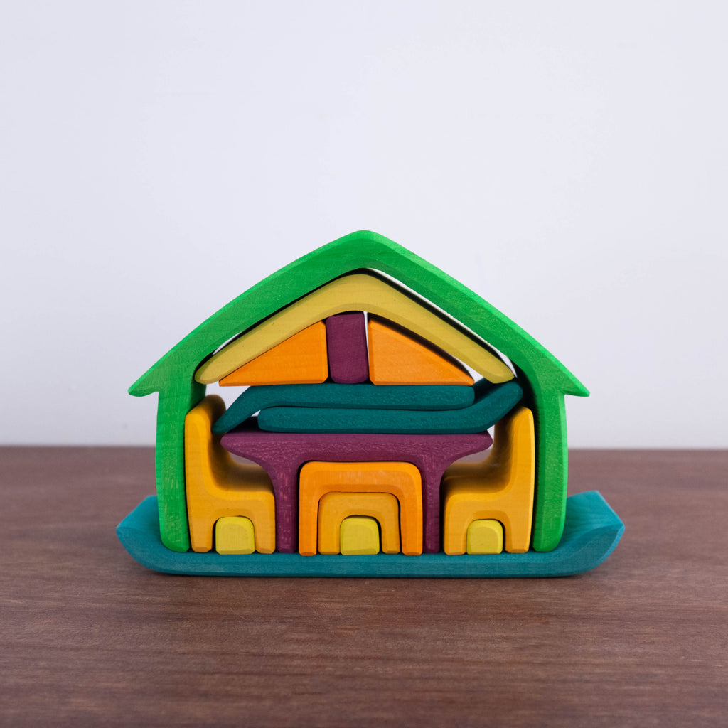 All in House Color Stacking Toy- Green
