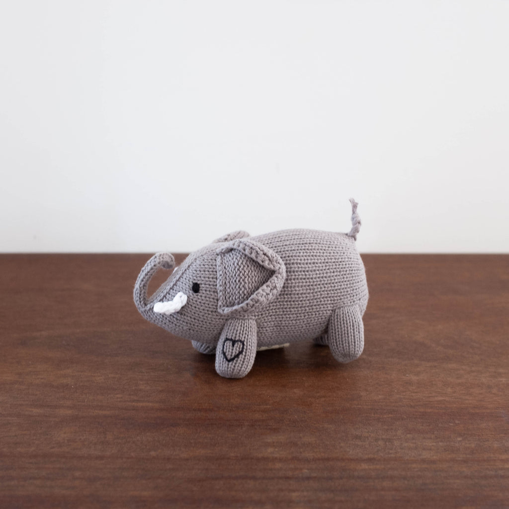 Organic Elephant Toy Baby Rattle