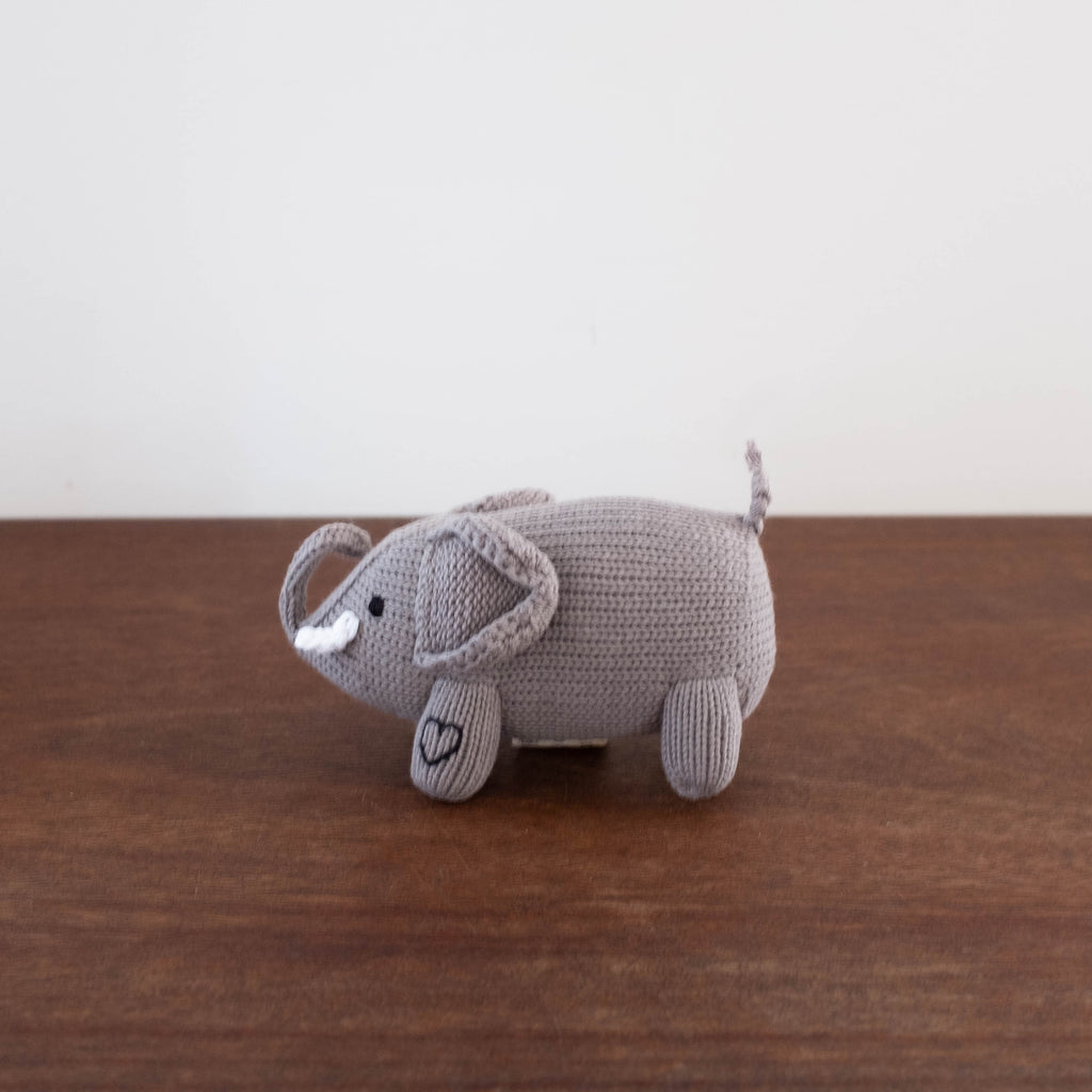Organic Elephant Toy Baby Rattle