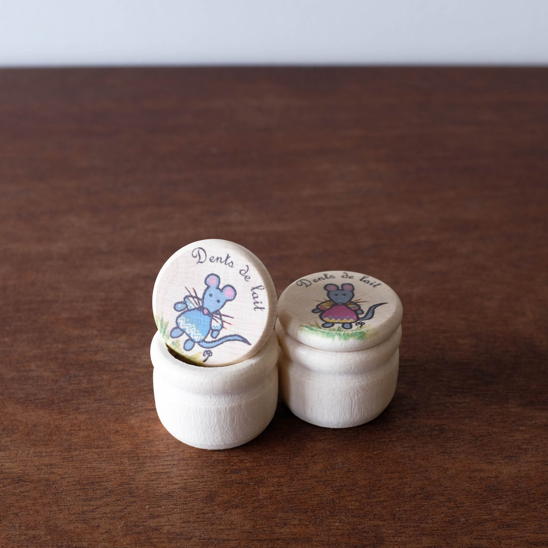 Wooden Little French Mice Tooth Boxes- Available in Two Colors!