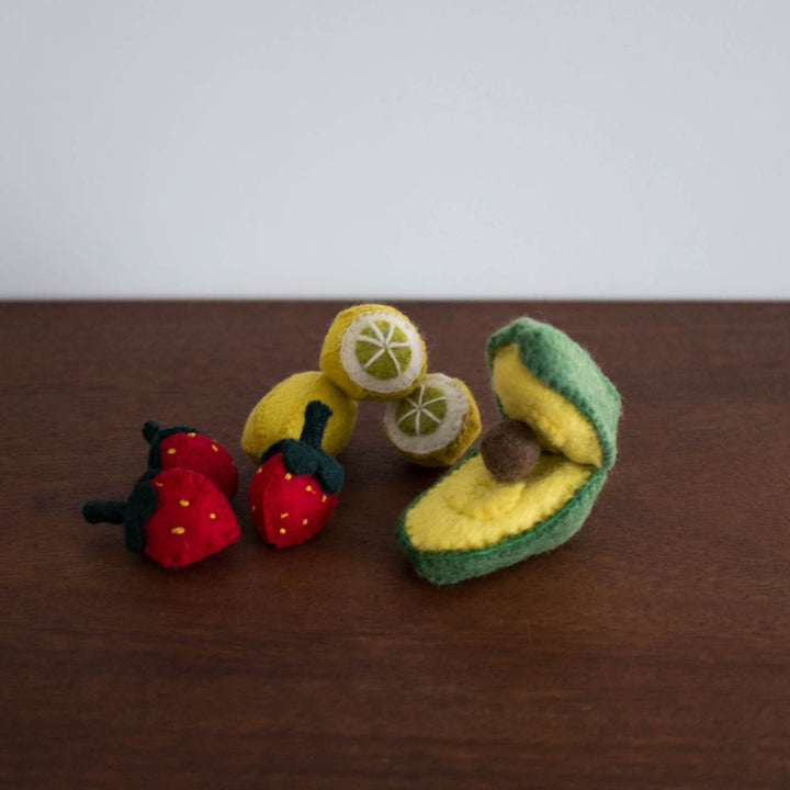 Wool Felt Food Toy: Lemon 3 pc Set