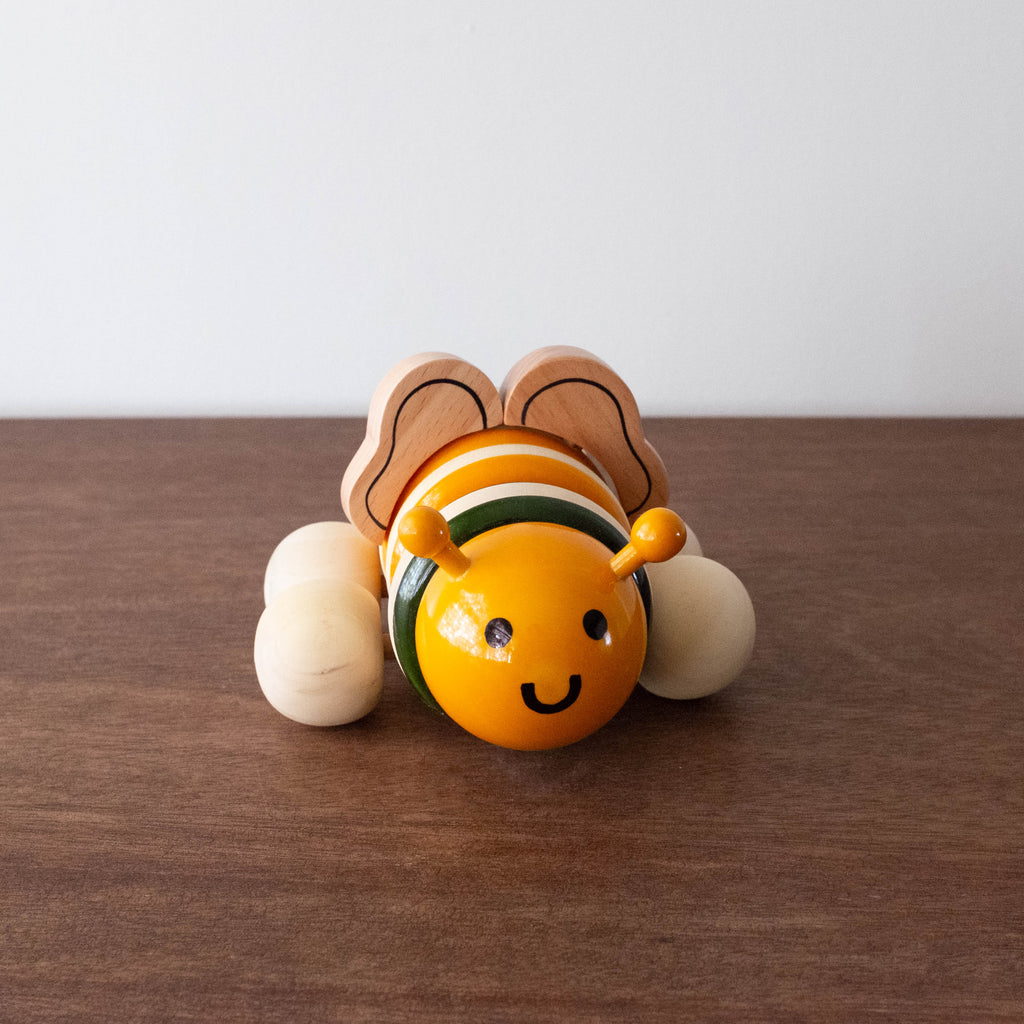 Eco Friendly Wooden Building Push Toy- Bee