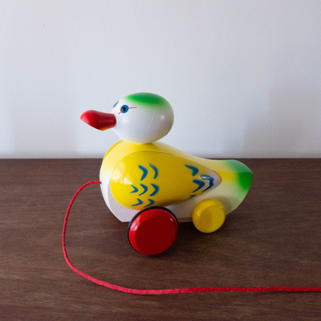 Retro Heirloom Wooden Pull Toy- Duck