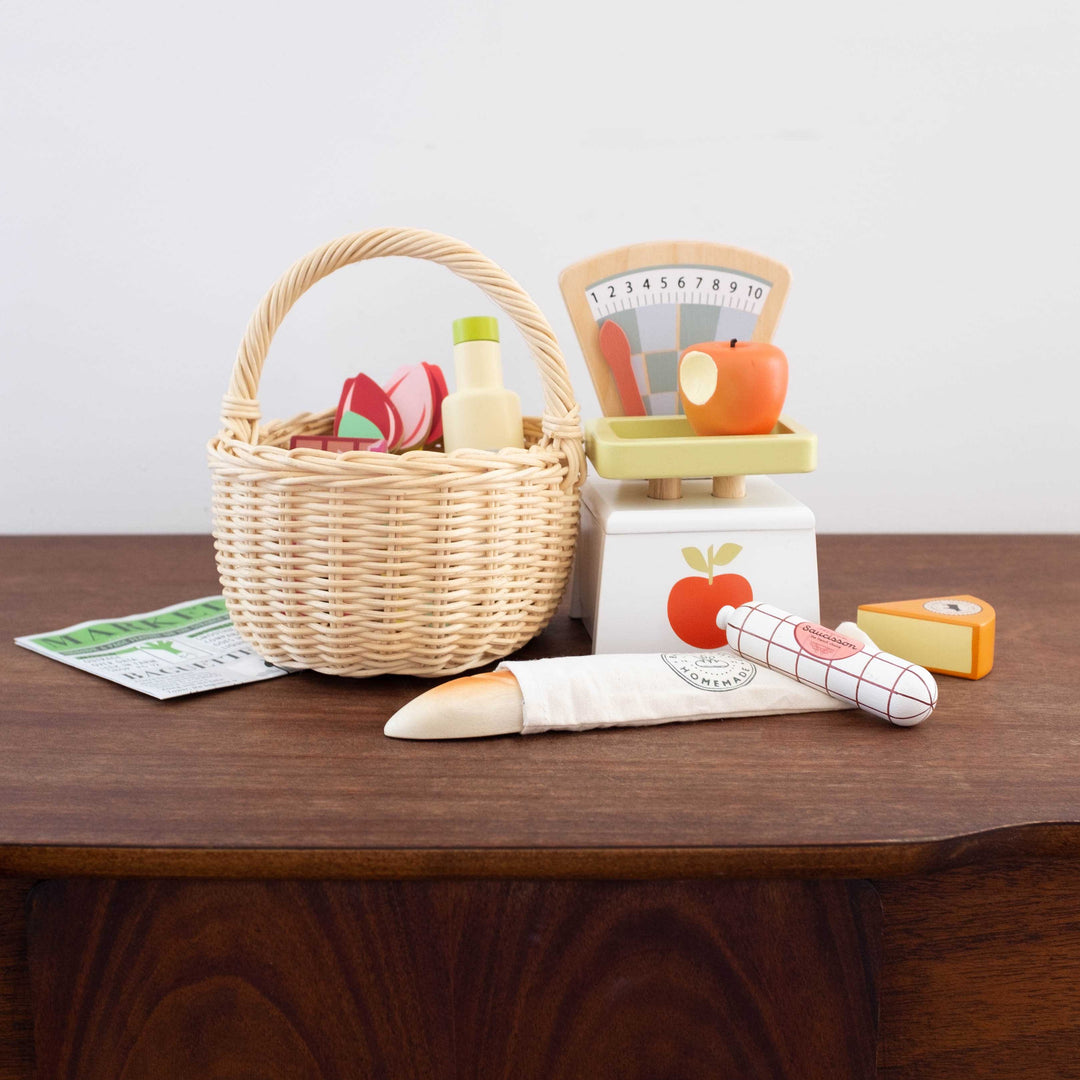 Wicker Shopping Basket Set