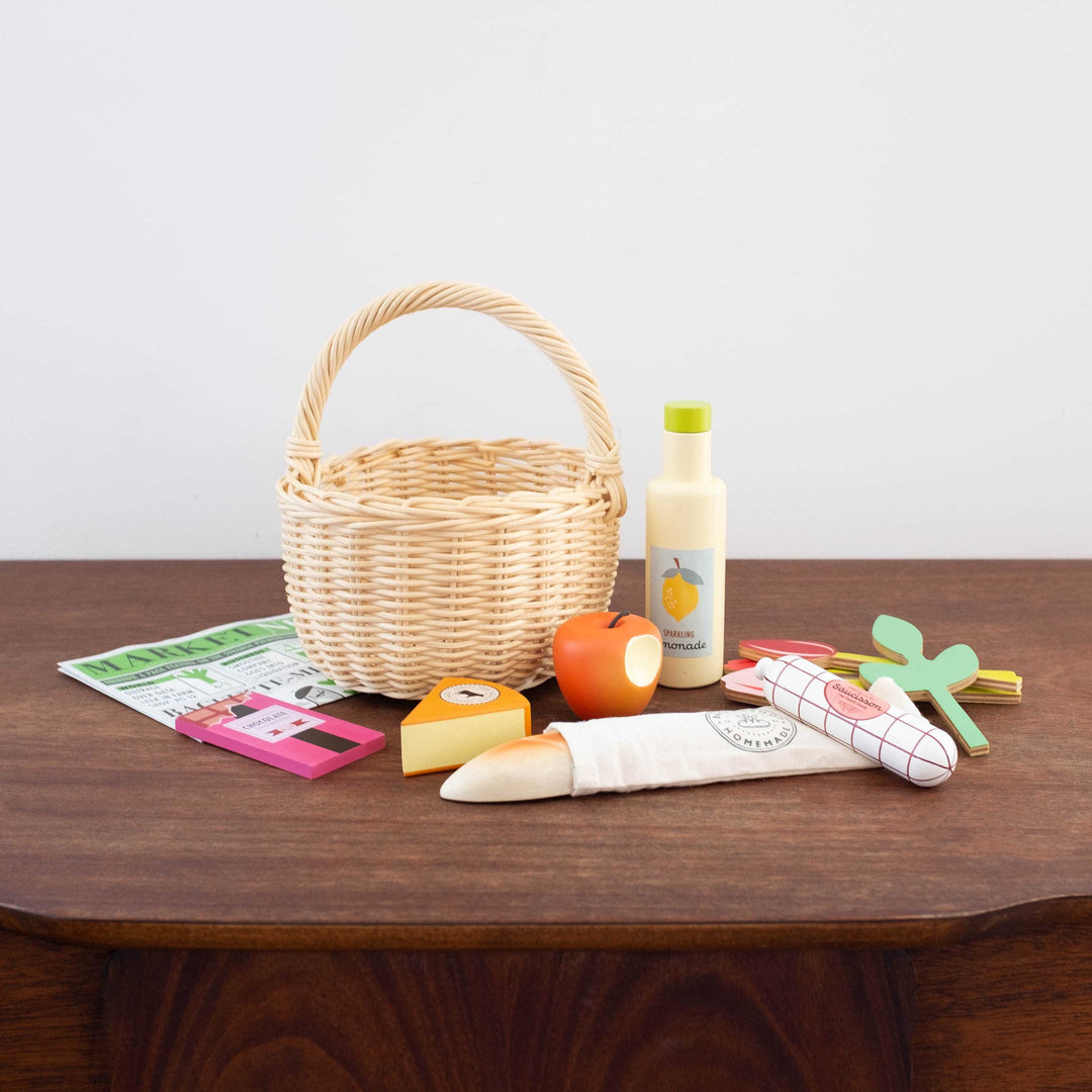 Wicker Shopping Basket Set