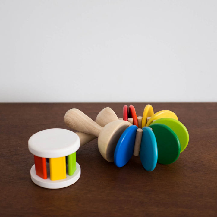 Wooden Colorful Roller Rattle Toy