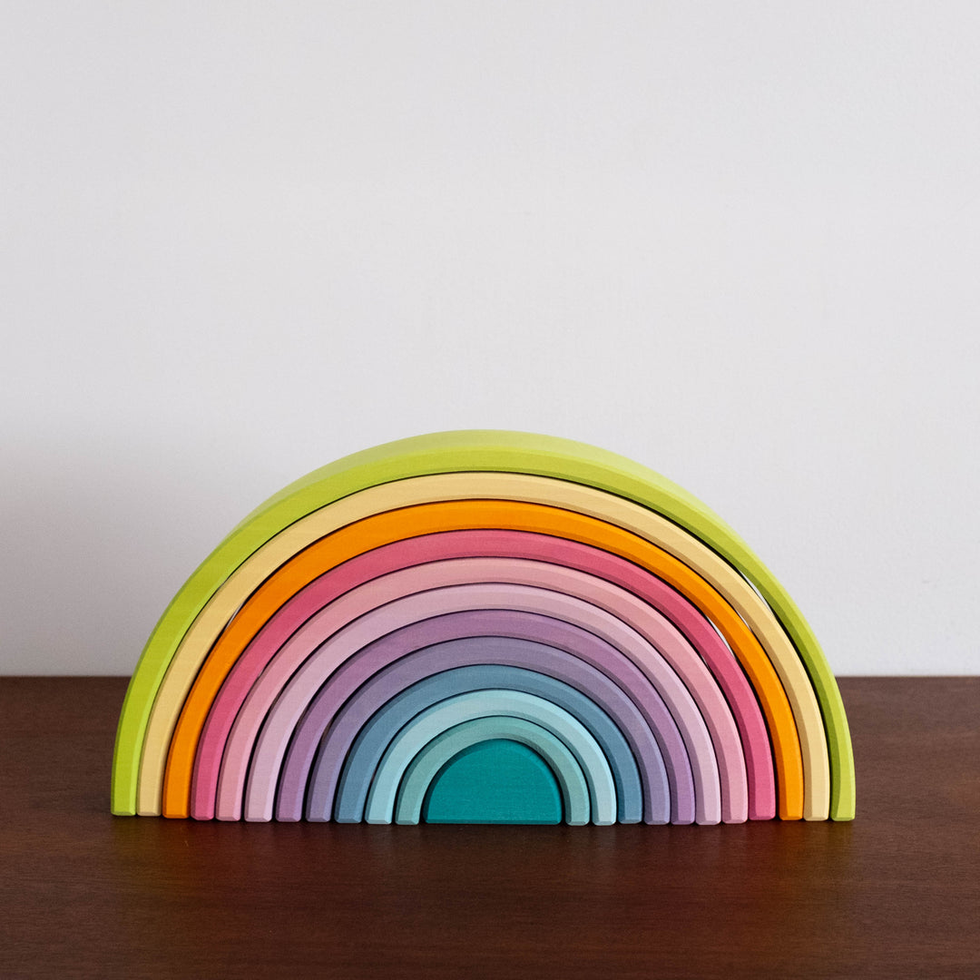 Wooden Rainbow Large-Pastel Color