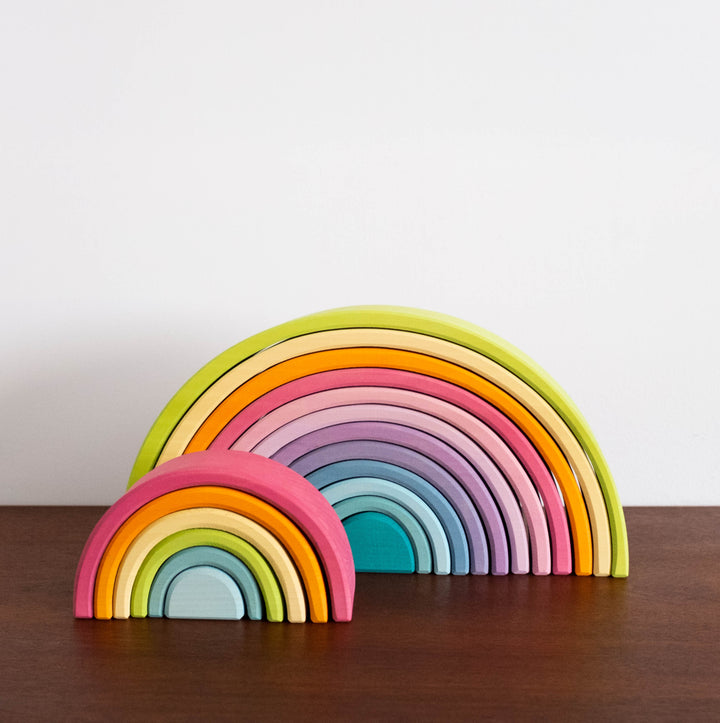 Wooden Rainbow Large-Pastel Color