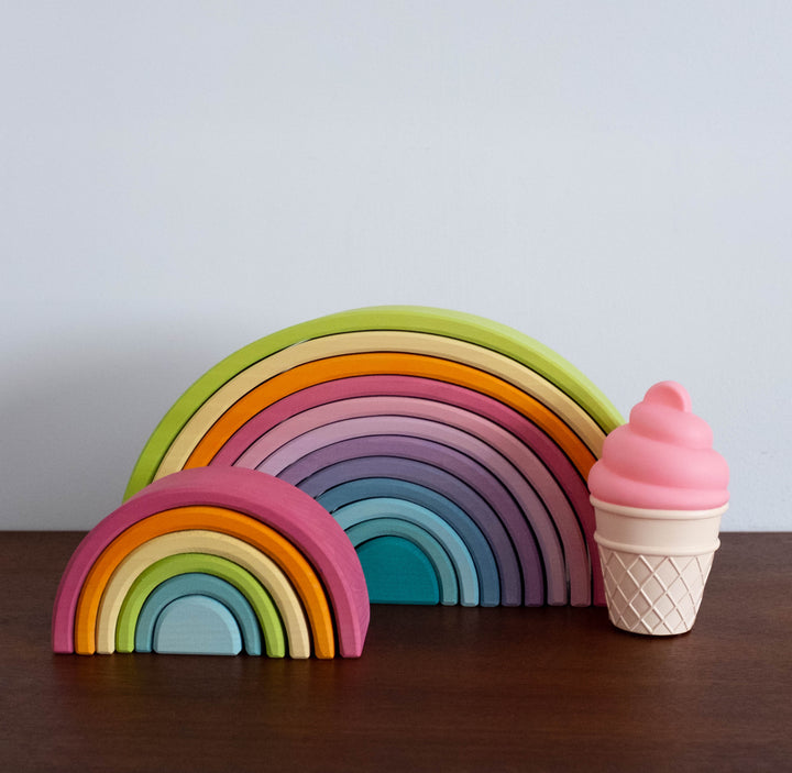 Wooden Rainbow Large-Pastel Color