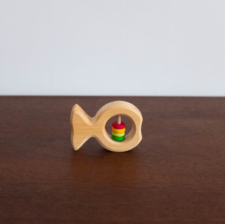 Wooden Grasping Toy- Rattle Fish Joschi