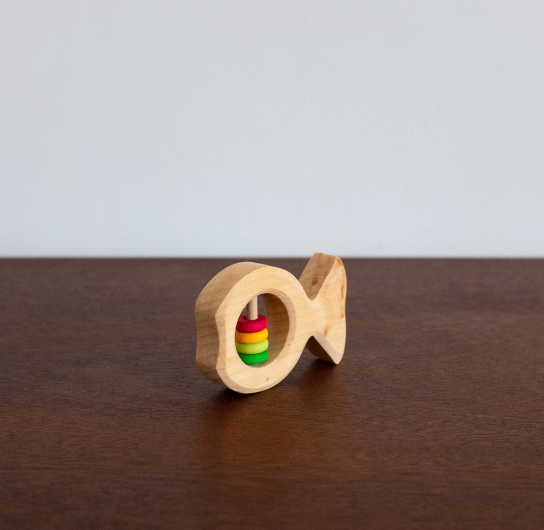 Wooden Grasping Toy- Rattle Fish Joschi