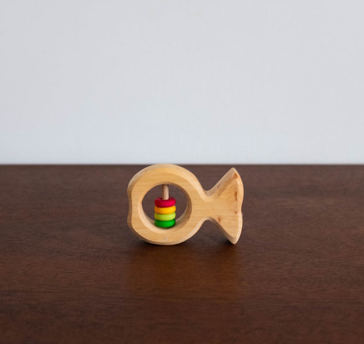 Wooden Grasping Toy- Rattle Fish Joschi