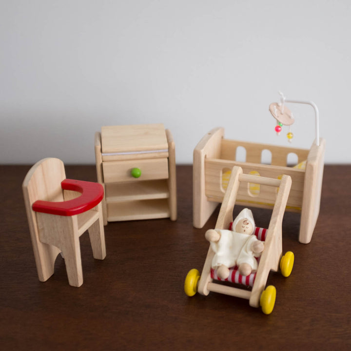 Wooden Doll Nursery Set