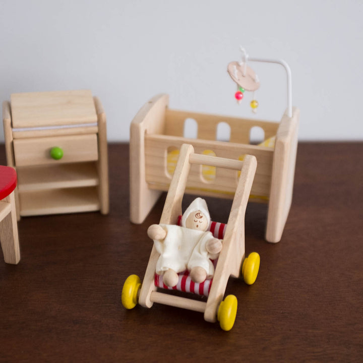 Wooden Doll Nursery Set