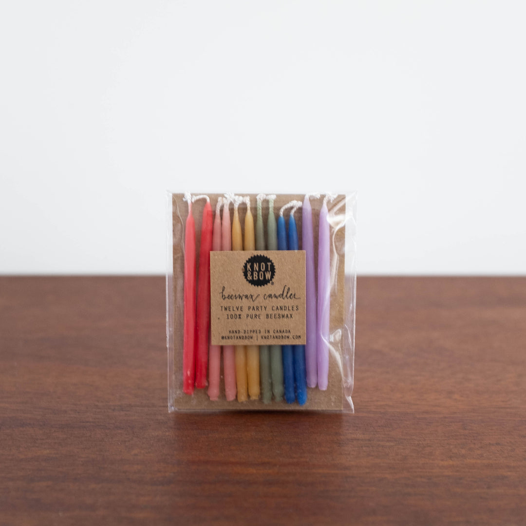 Assorted Rainbow Beeswax Candles