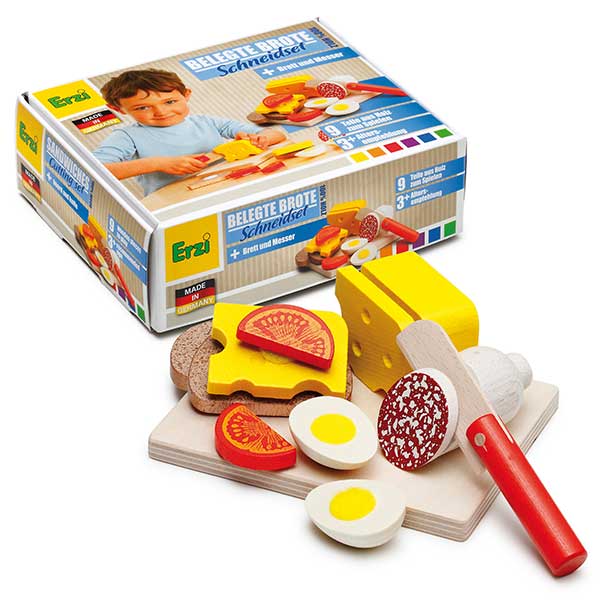 NEW Wooden Sandwich Cut Up Toy Set