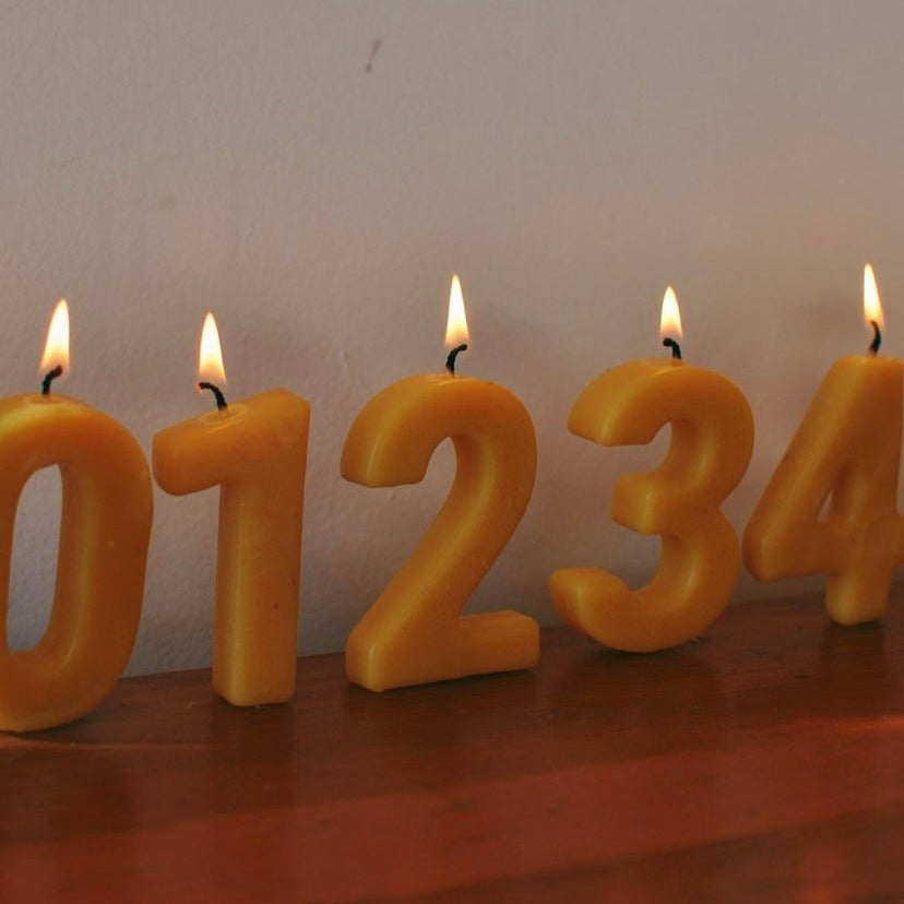 NEW Beeswax Number Candles