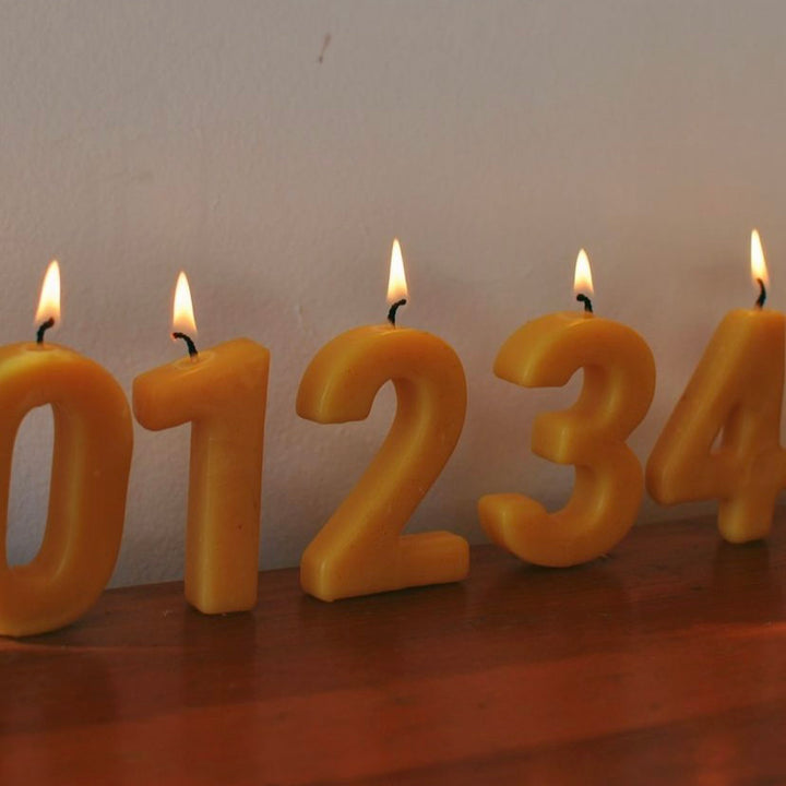 NEW Beeswax Number Candles