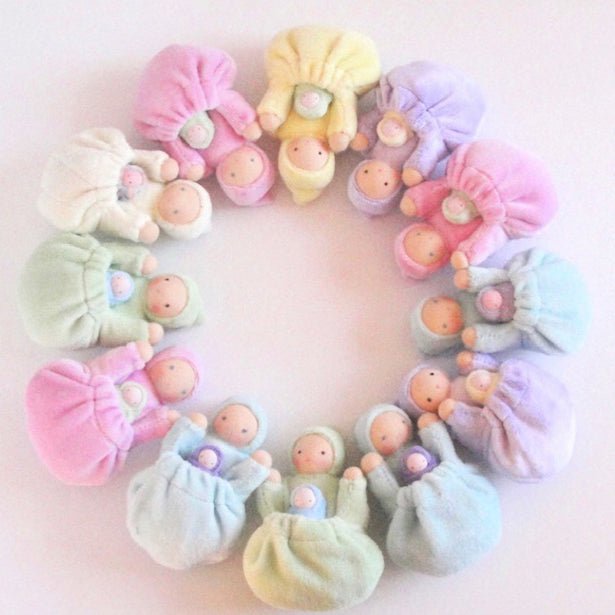 Pocket Mama and Baby Doll- Spring Pastels