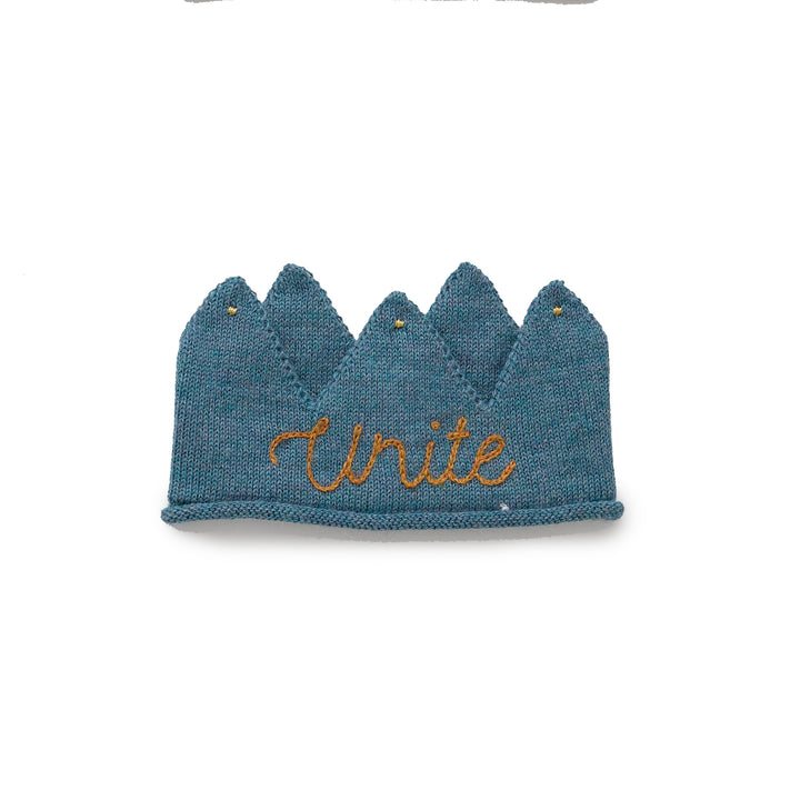 Alpaca Wool Unite Knit Crown- Teal Blue