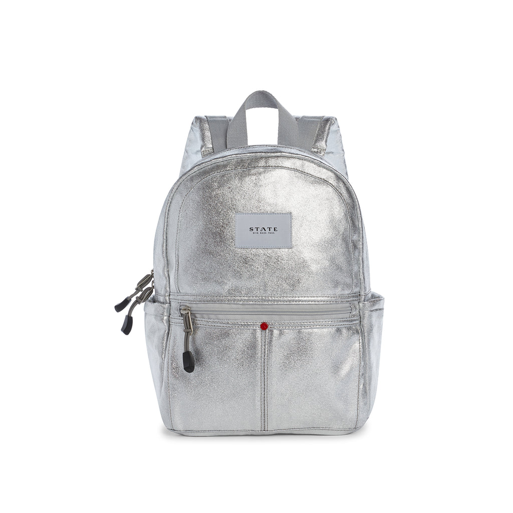 Mini Kane Backpack- Metallic Silver | Shop Merci Milo