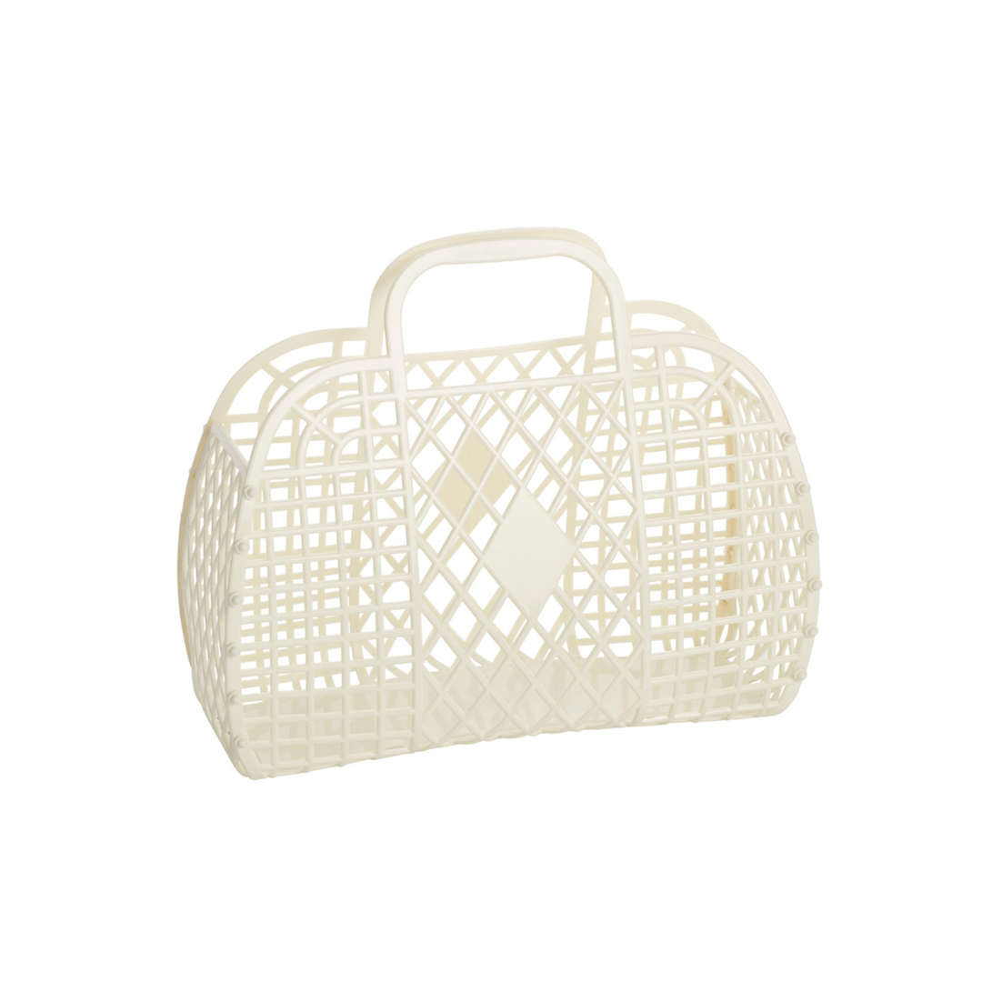 NEW Retro Jelly Mini Basket- White