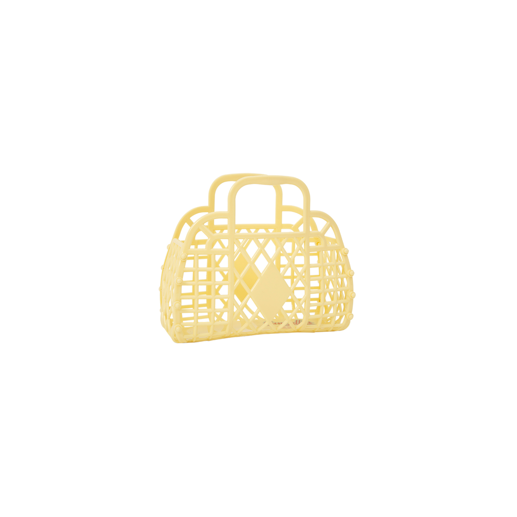 Retro Jelly Basket Bag- Tiny YELLOW