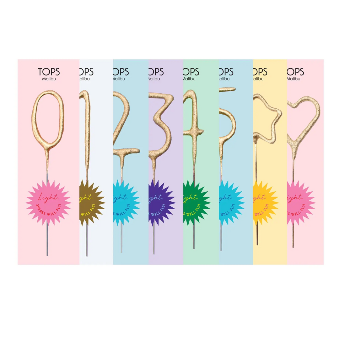 Mini Gold Number Sparkler Wand- Various Styles Available!